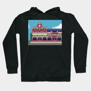 Queen Street Berry Red Building Historic Architecture Hoodie